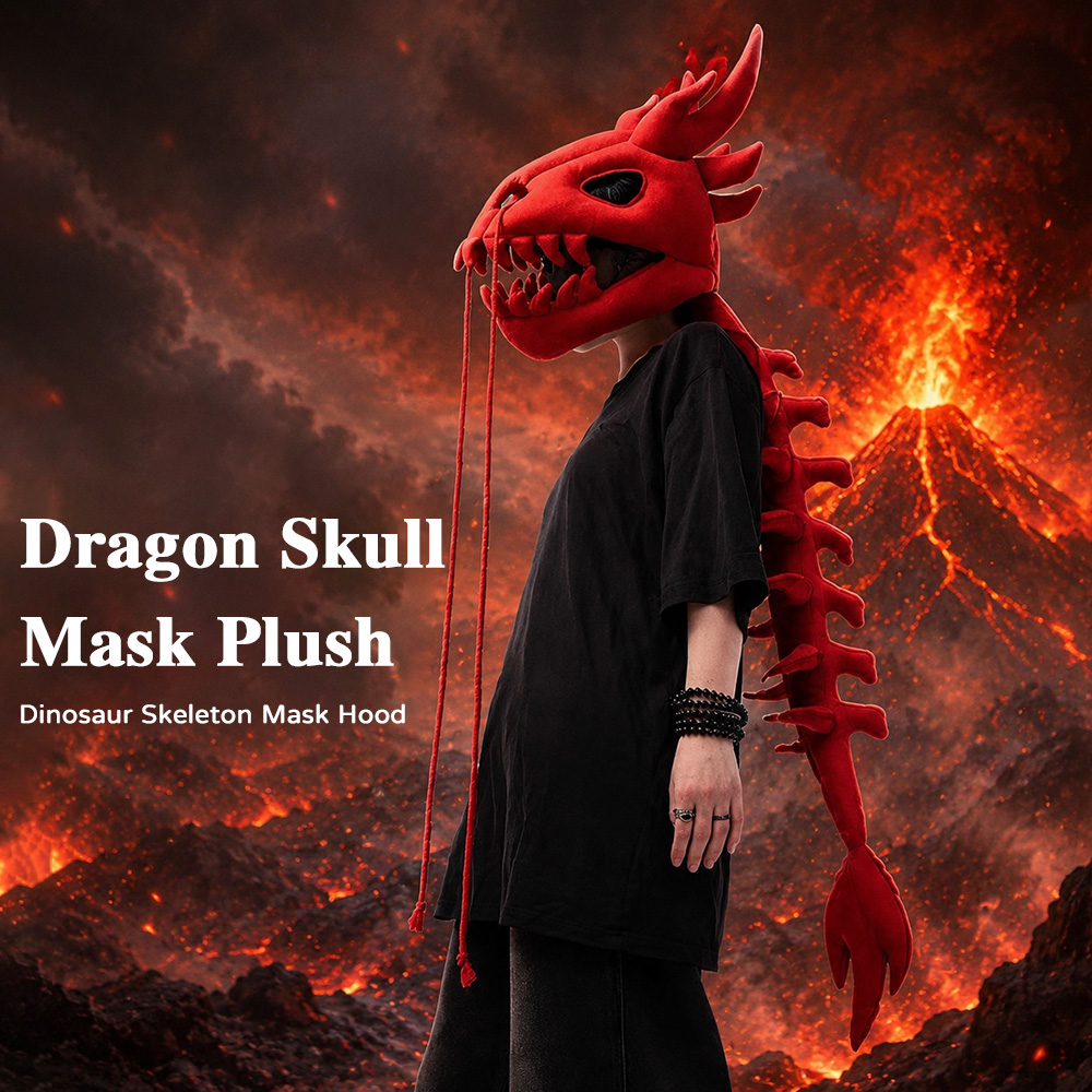 หน้ากากหัวไดโนเสาร์แบบตุ๊กตาพร - Easy Cosplay Prop บทวิจารณ์และราคา