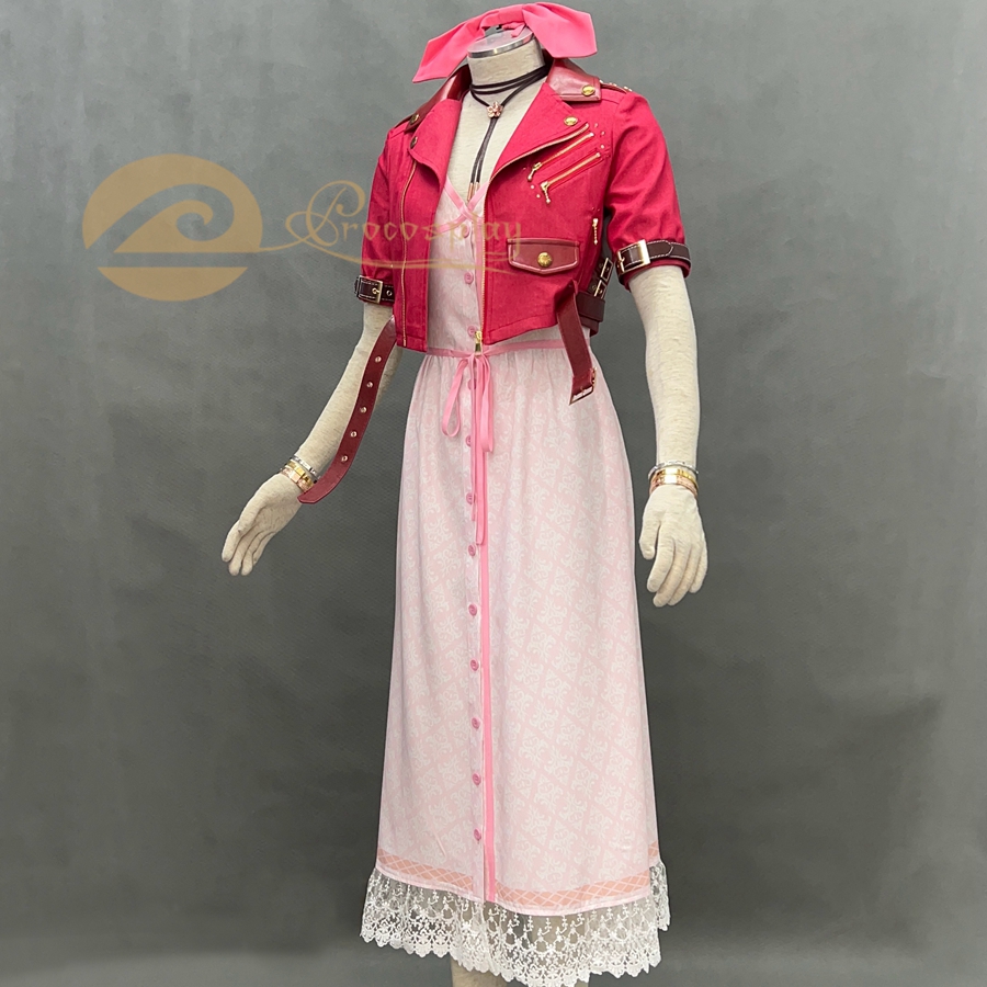 เสื้อแจ็กเก็ตสำหรับผู้หญิงชุดช - Aerith Cosplay Prop บทวิจารณ์และราคา